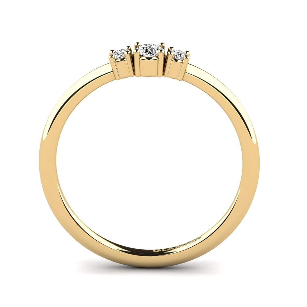 14ct Yellow Gold Moissanite Ring Talmeri - A