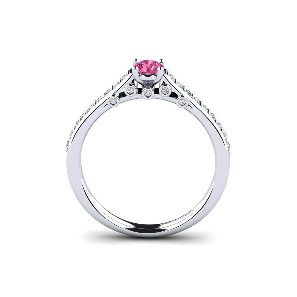 Pink Tourmaline Engagement Ring Tartufa
