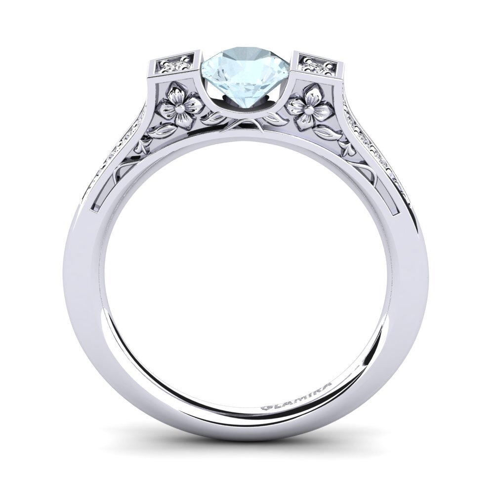 Aquamarine Engagement Ring Tenby