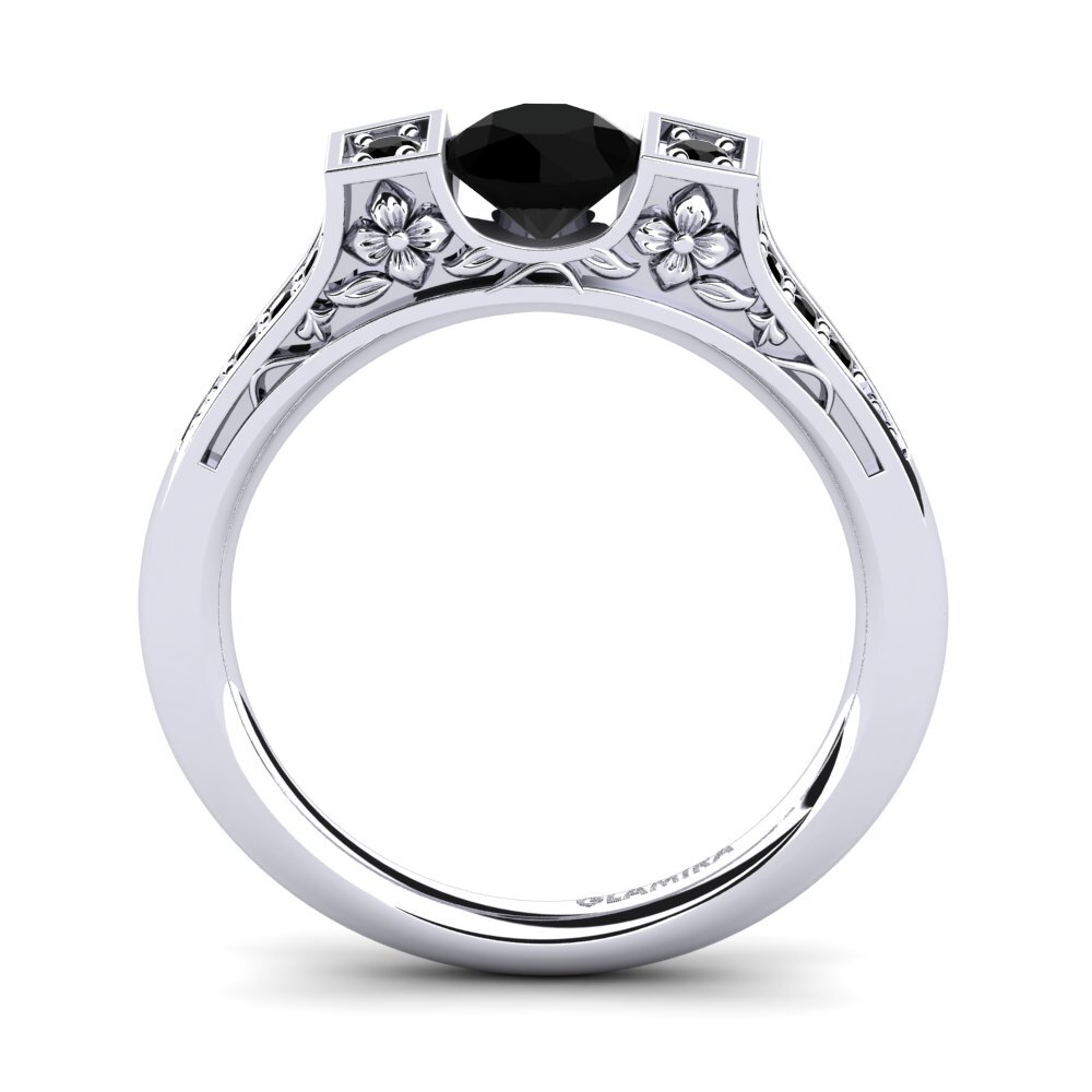 Black Diamond Engagement Ring Tenby