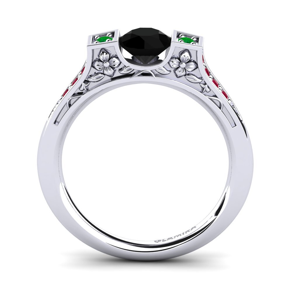Black Diamond Engagement Ring Tenby