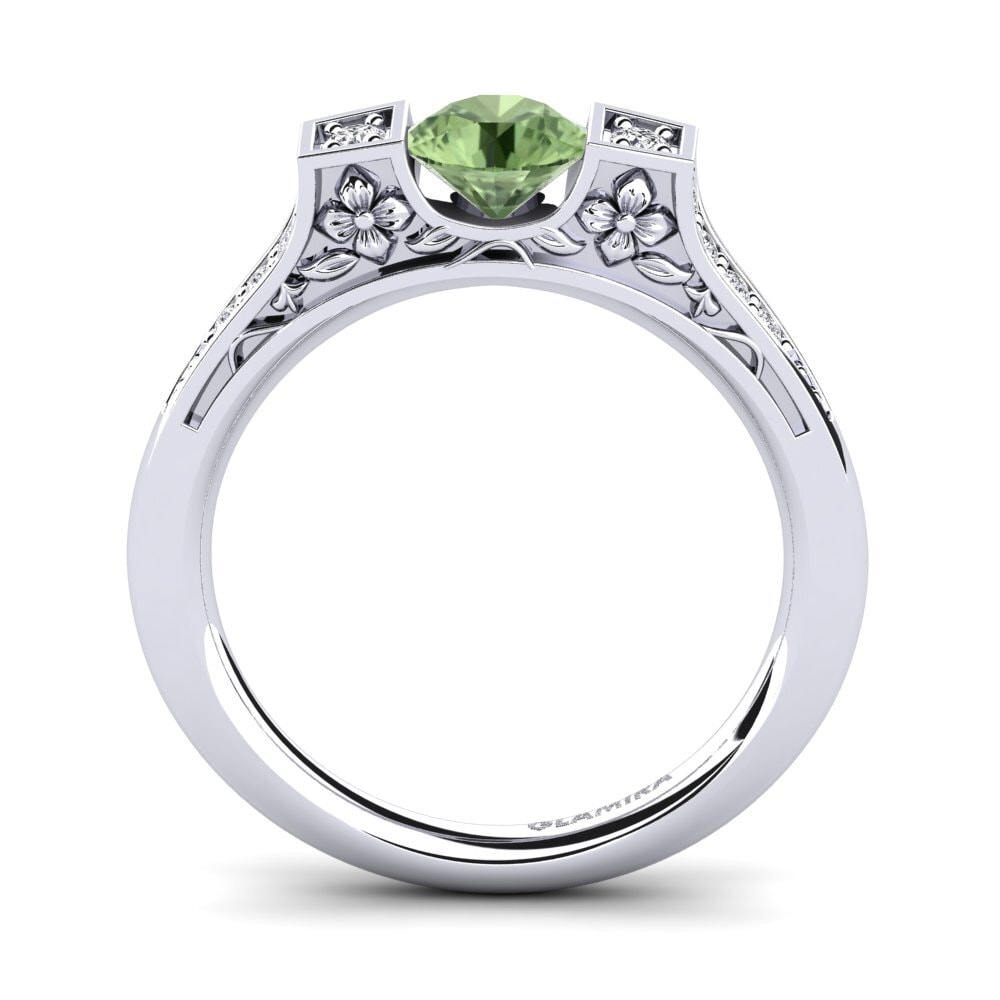 Green Sapphire Engagement Ring Tenby