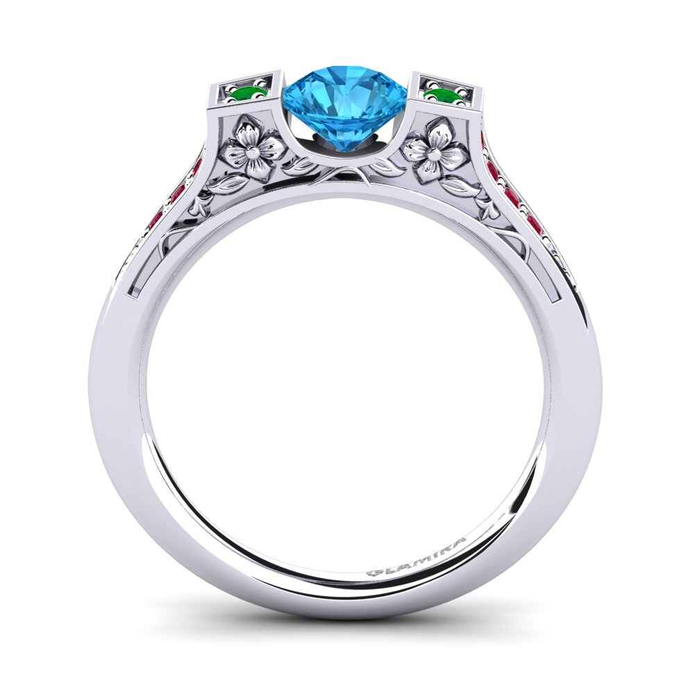 Blue Topaz Engagement Ring Tenby