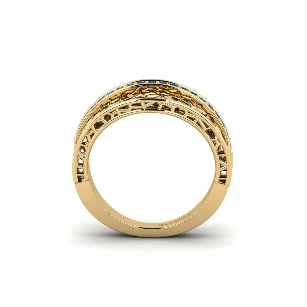 Circonita Azul Oscuro Anillo Tent
