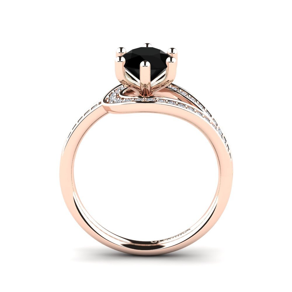 Black Diamond Engagement Ring Terenzia