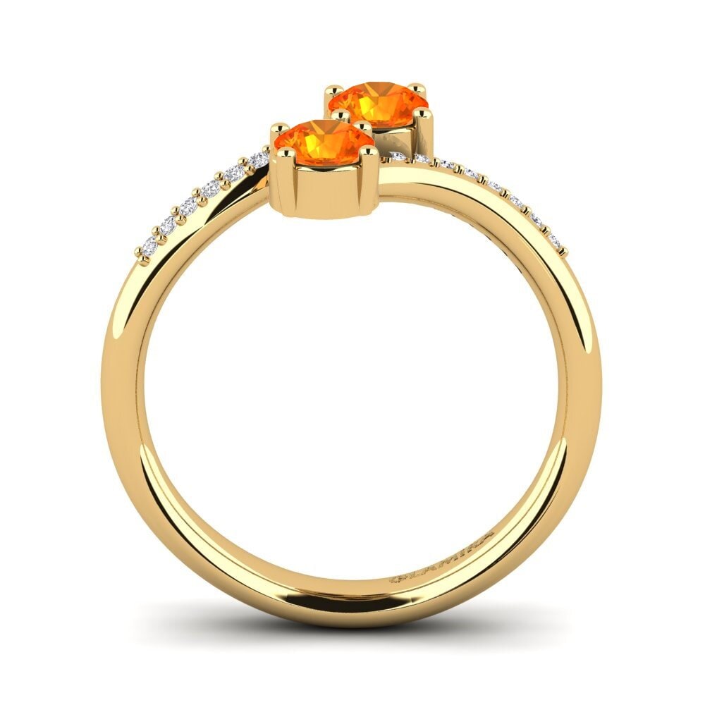 Orange Sapphire Engagement Ring Ternisha