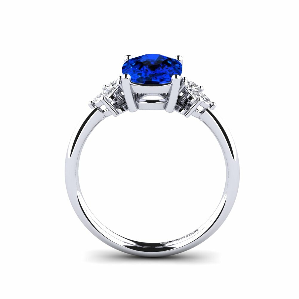 Safiro (Creado en Laboratorio) Anillo de compromiso Teswe
