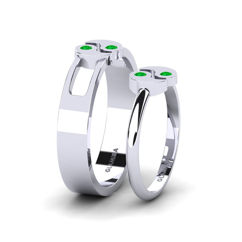 Emerald Ring Thachis Set