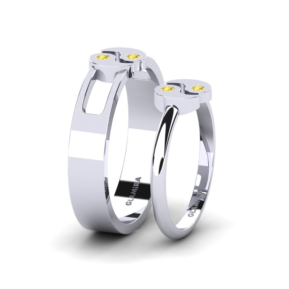 Yellow Sapphire Ring Thachis Set