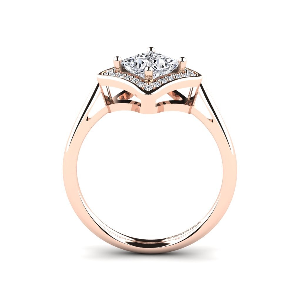 Rotgold 750 Prinzess Verlobungsringe Thildie