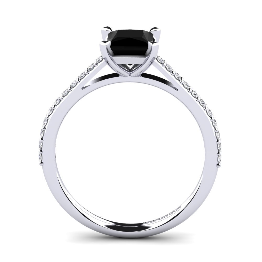 Black Onyx Engagement Ring Thomasett
