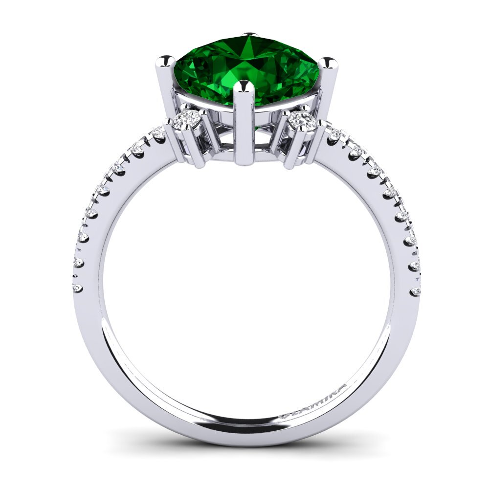 Green Zirconia Engagement Ring Tiassale