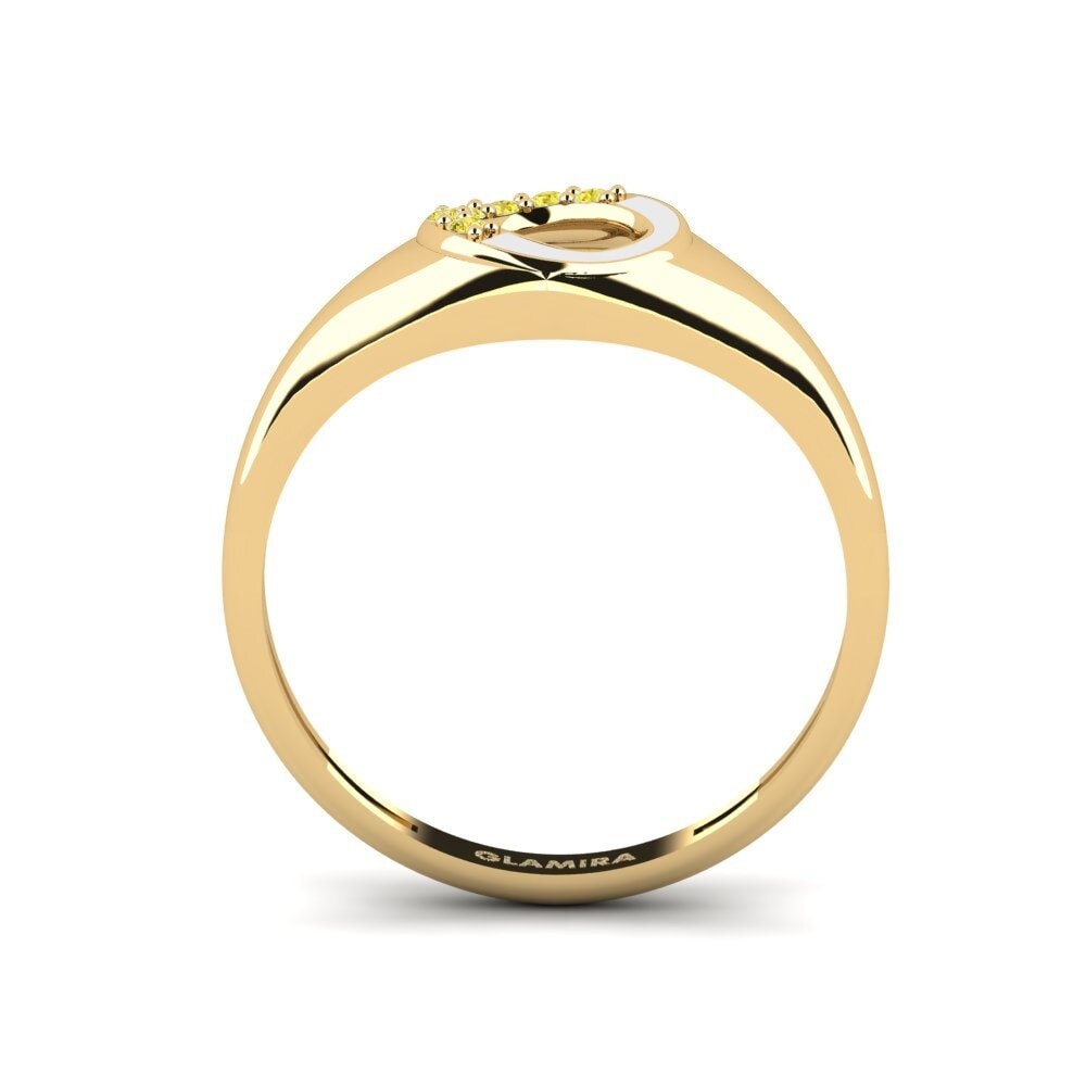 Gelber Saphir Ring Tief