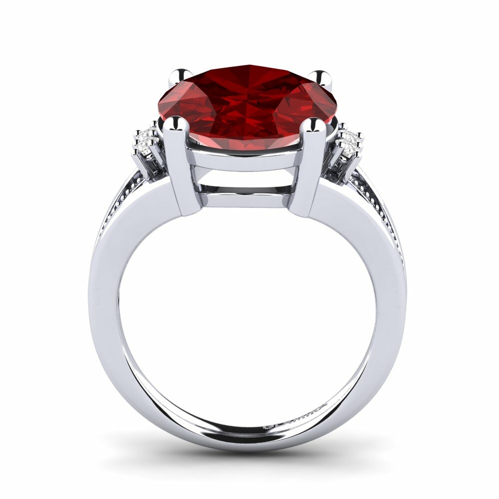 Nhẫn Tienette Đá Ruby (Đá nhân tạo)