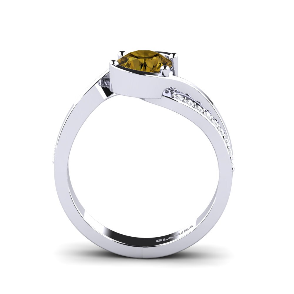 Brown Zircon Engagement Ring Tilda