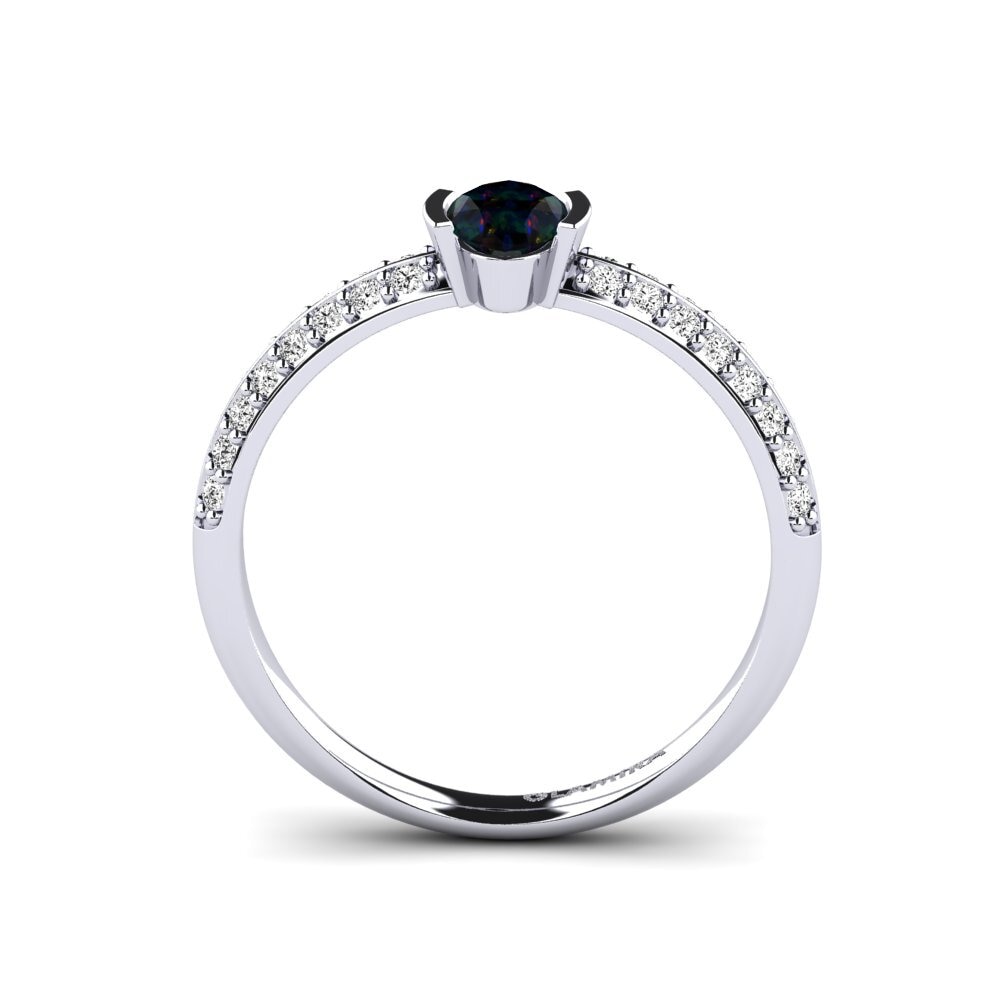 Black Opal Engagement Ring Timaula