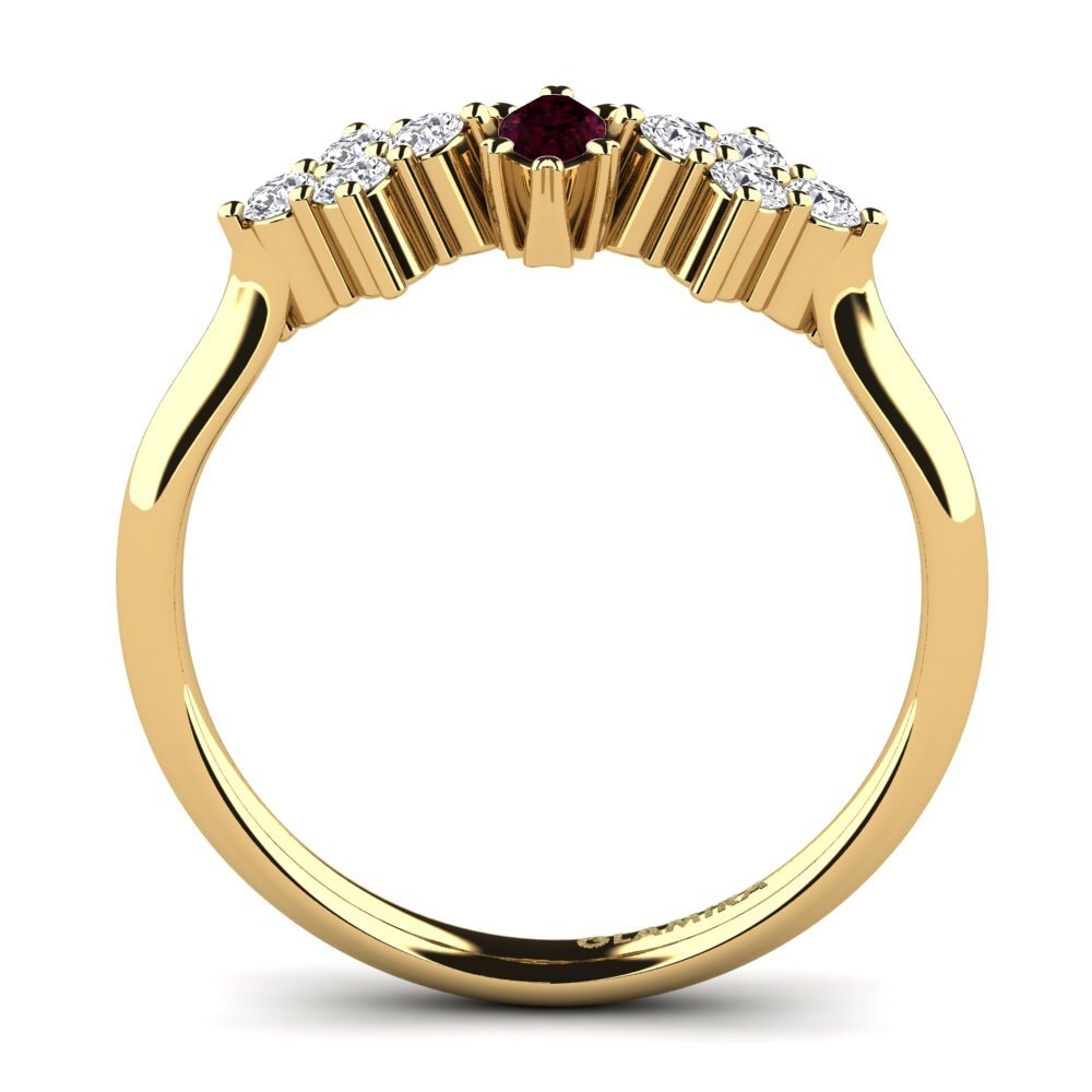 Rhodolite Garnet Engagement Ring Tinos