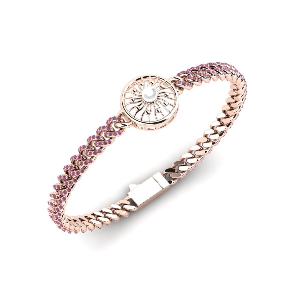 Rotgold 585 Rhodolit-Granat Damen armband Tinoyuj