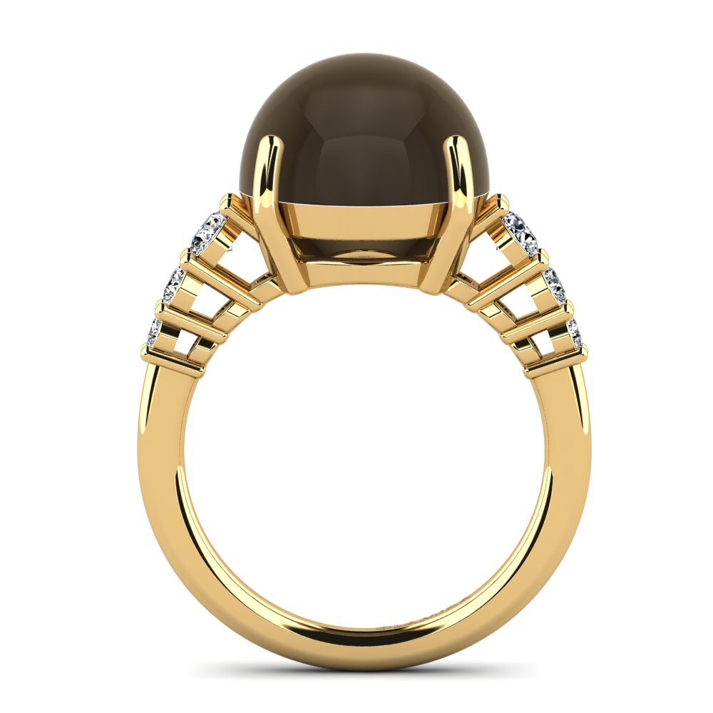 Cabochon Smoky Topaz Ring Tirone