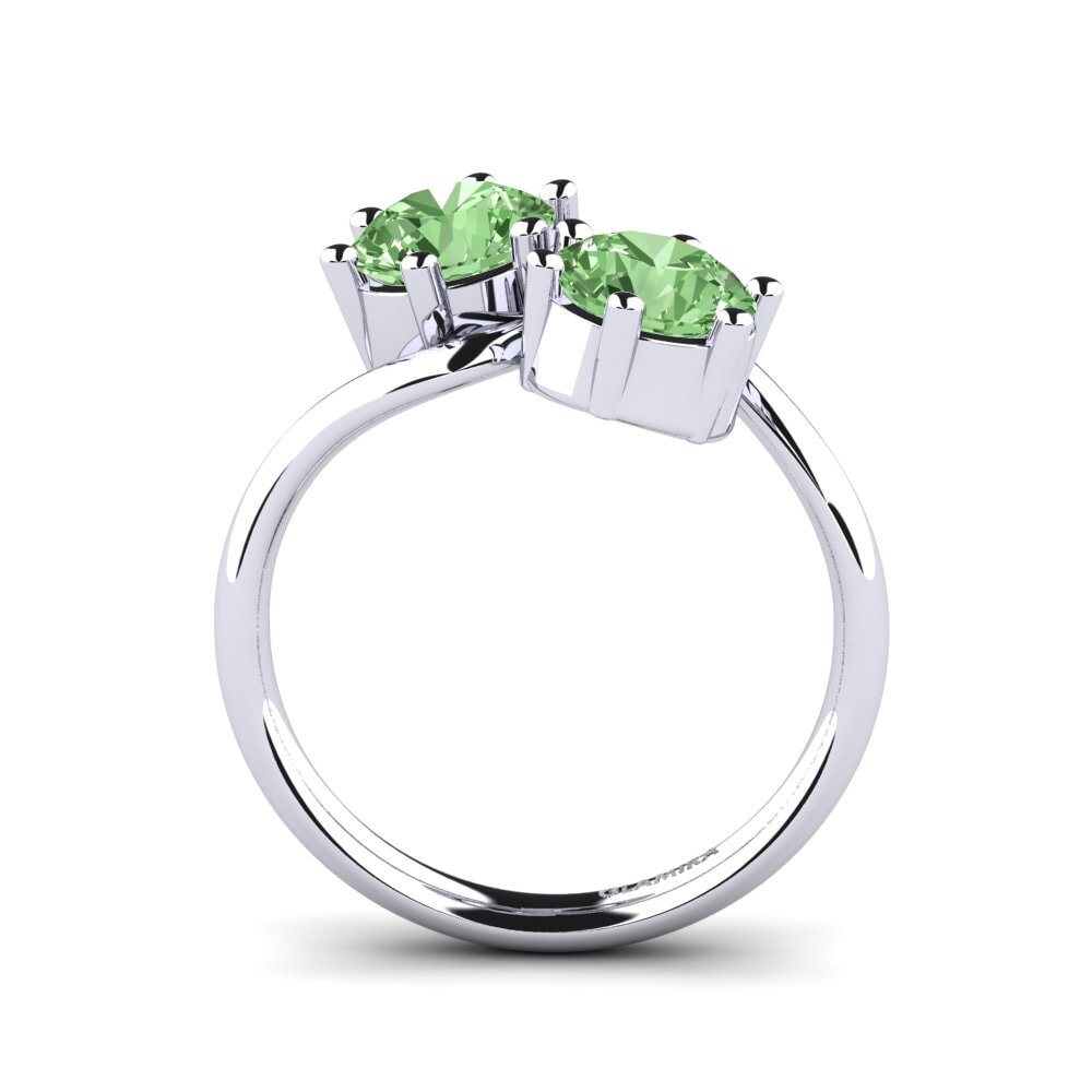 Diamante Verde Anillo de compromiso Tivona