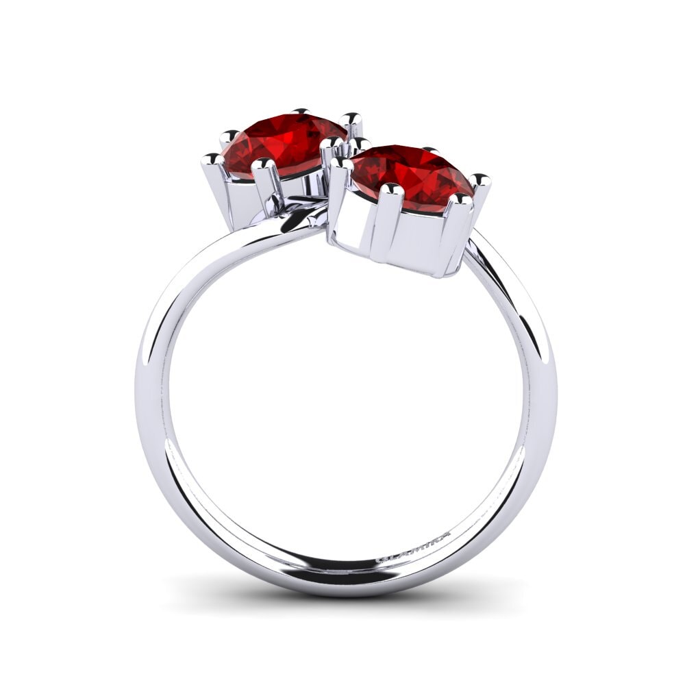 Ruby (Lab Created) Engagement Ring Tivona