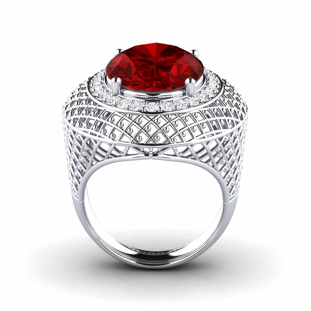 Rubis (créé en laboratoire) Bague Tiw