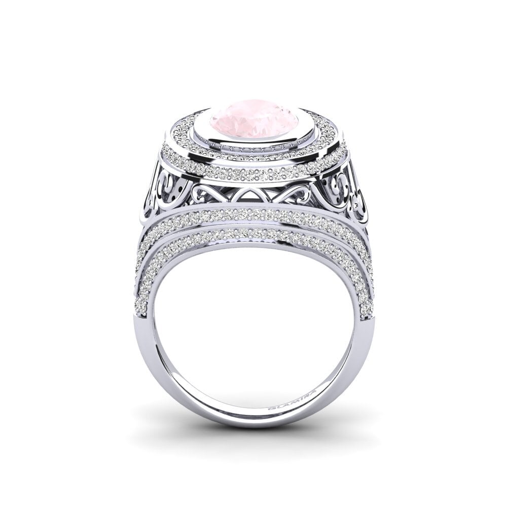 Cuarzo rosa Anillo de compromiso Tiyelle