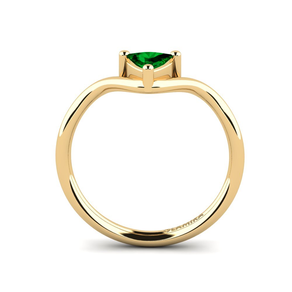 Trillion Green Zirconia Engagement Ring Tollepps