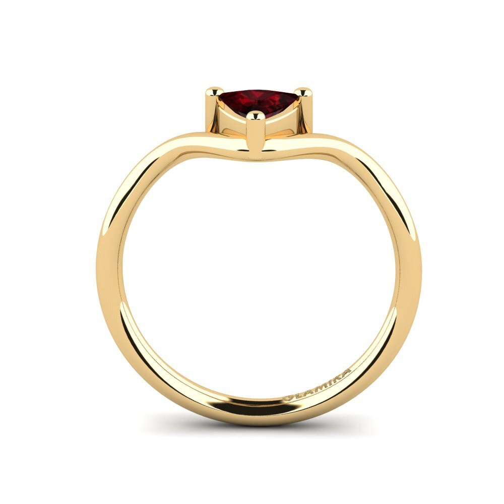 Trillion Garnet Engagement Ring Tollepps