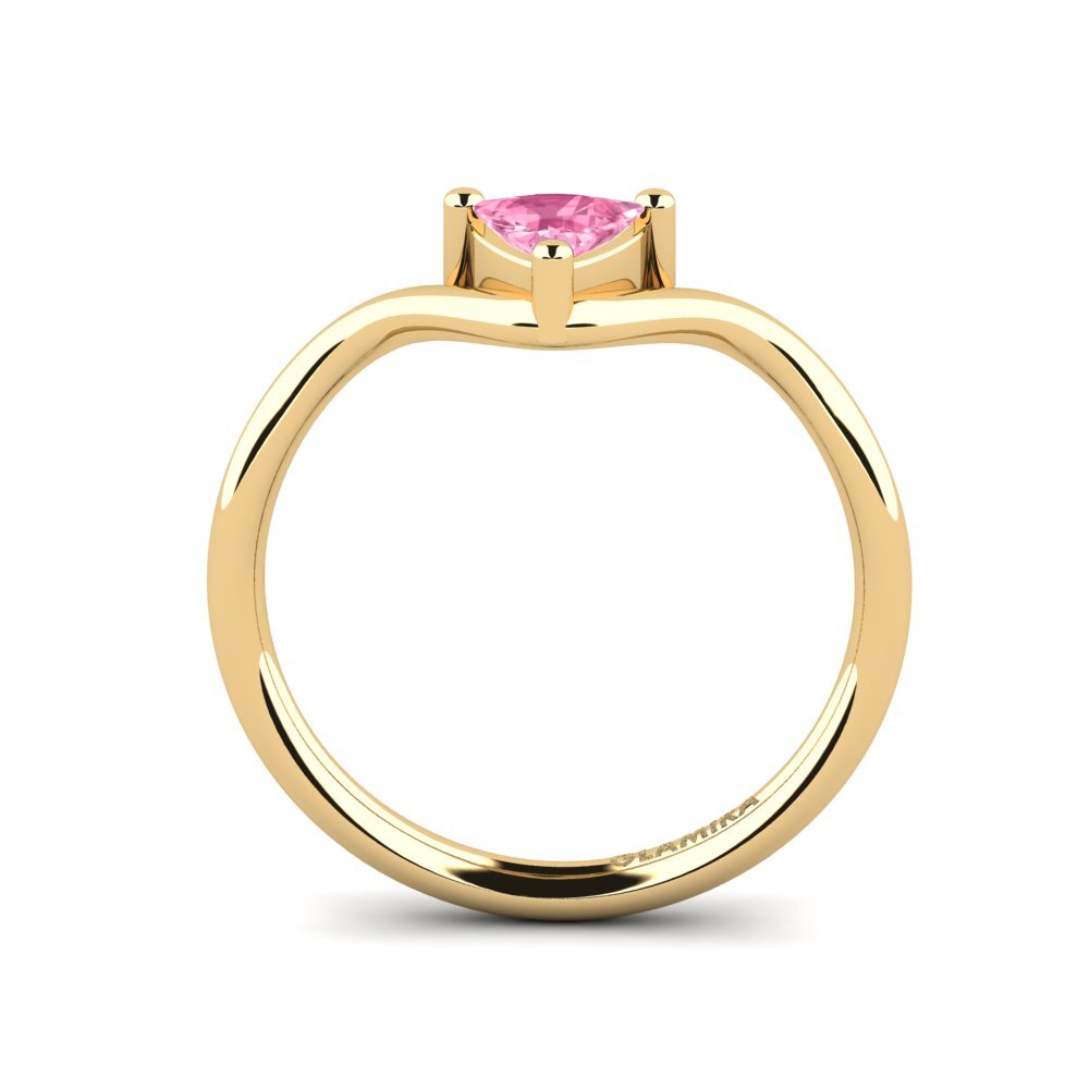 Trillion Pink Sapphire Engagement Ring Tollepps
