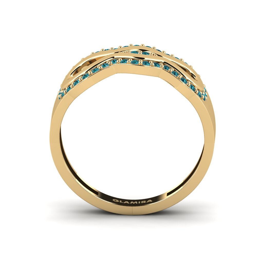 Diamante Azul Anel Tollomas