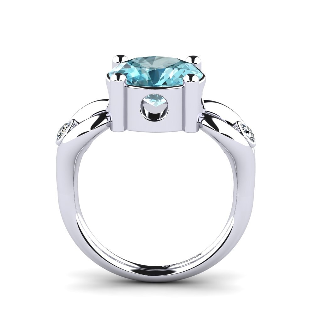 Blue Zircon Engagement Ring Torresy
