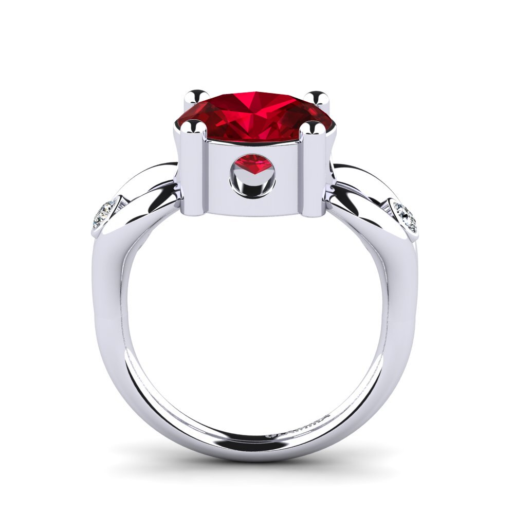 Red Zirconia Engagement Ring Torresy