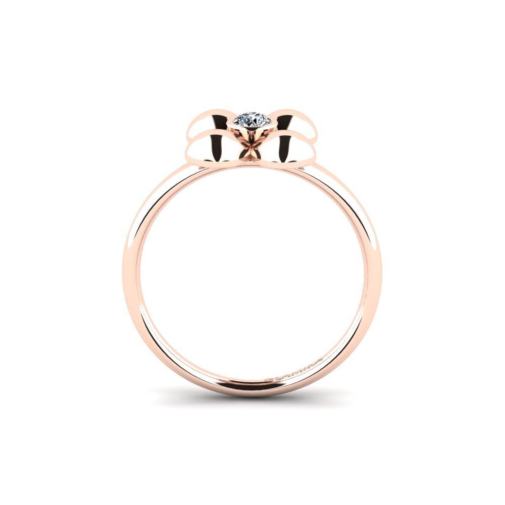 14k Oro Rosa Anillo Totand