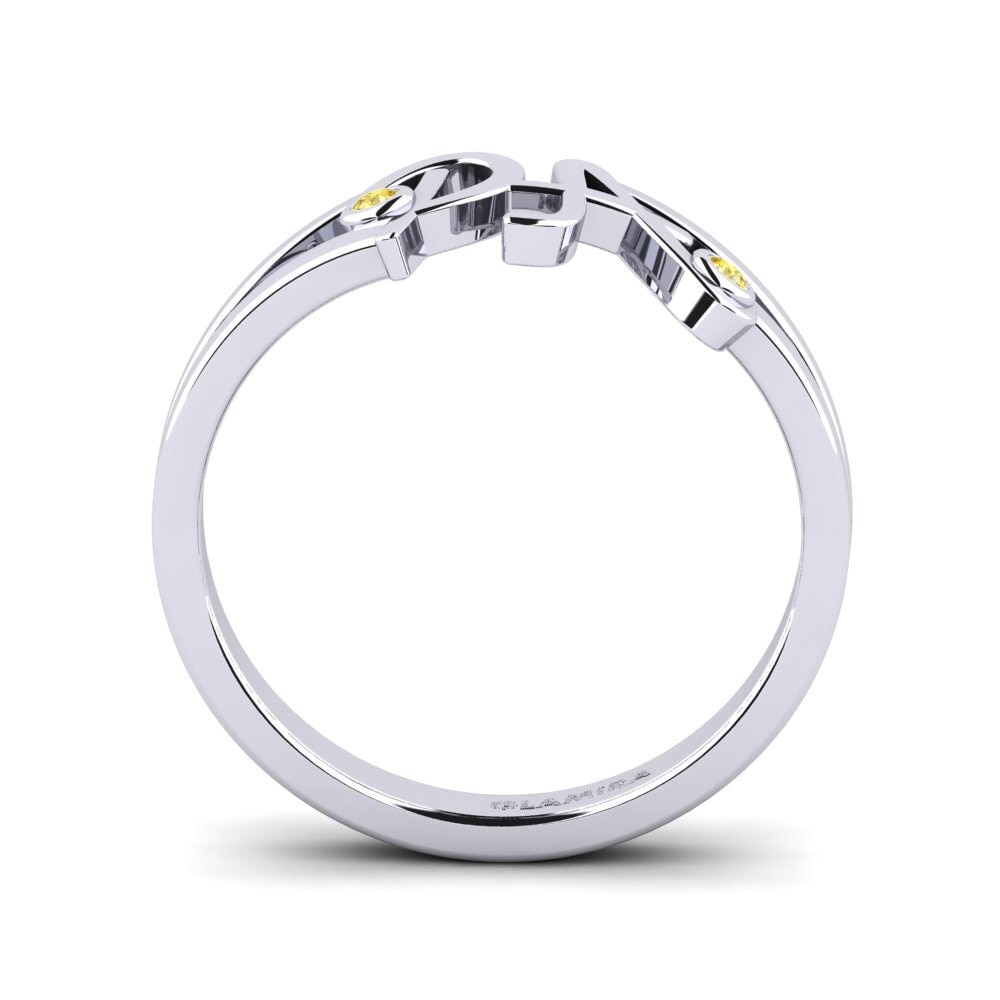 Round Yellow Sapphire Ring Tova