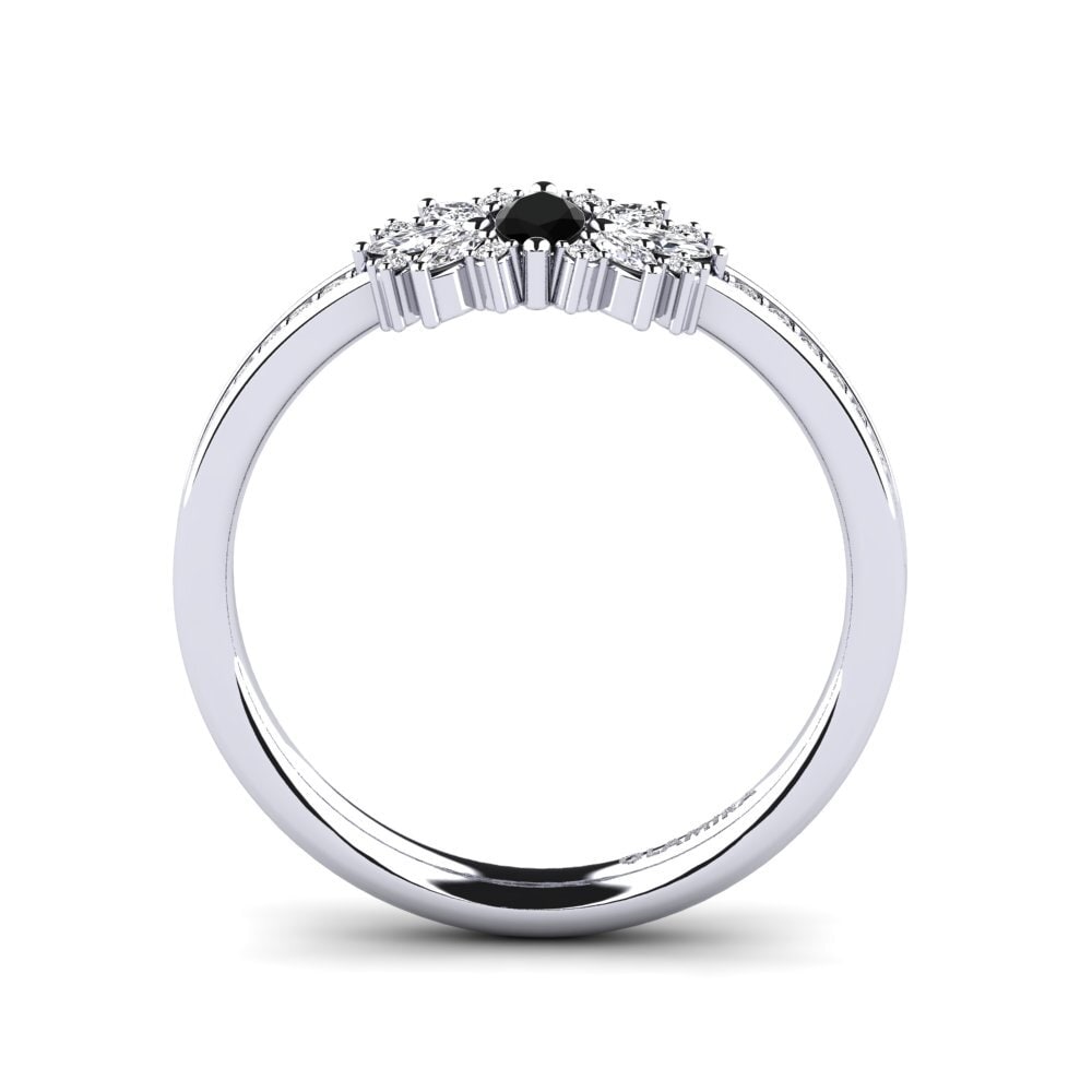Black Sapphire Engagement Ring Tovia