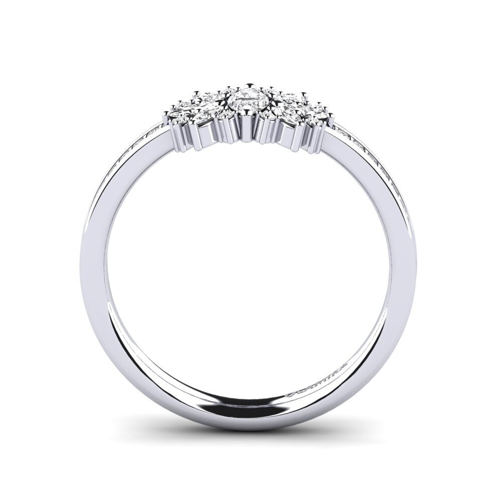 Zafiro blanco Anillo de compromiso Tovia