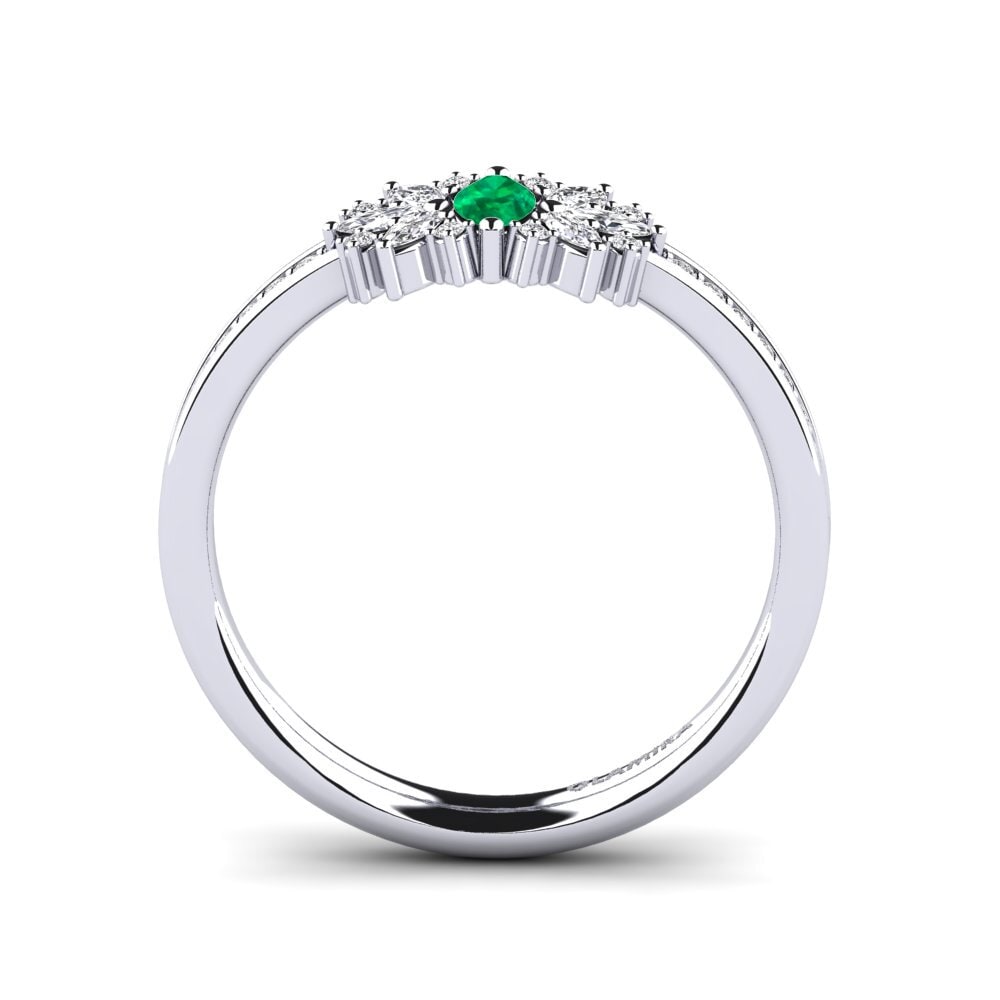 Marquise Emerald Engagement Ring Tovia
