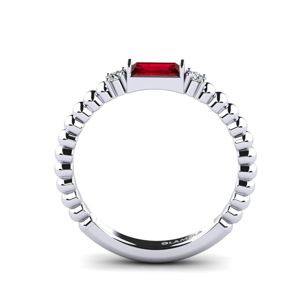 Zircone Rosso Anello da donna Trainhar