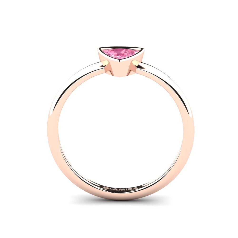 Trillion Pink Sapphire Engagement Ring Tranglo B