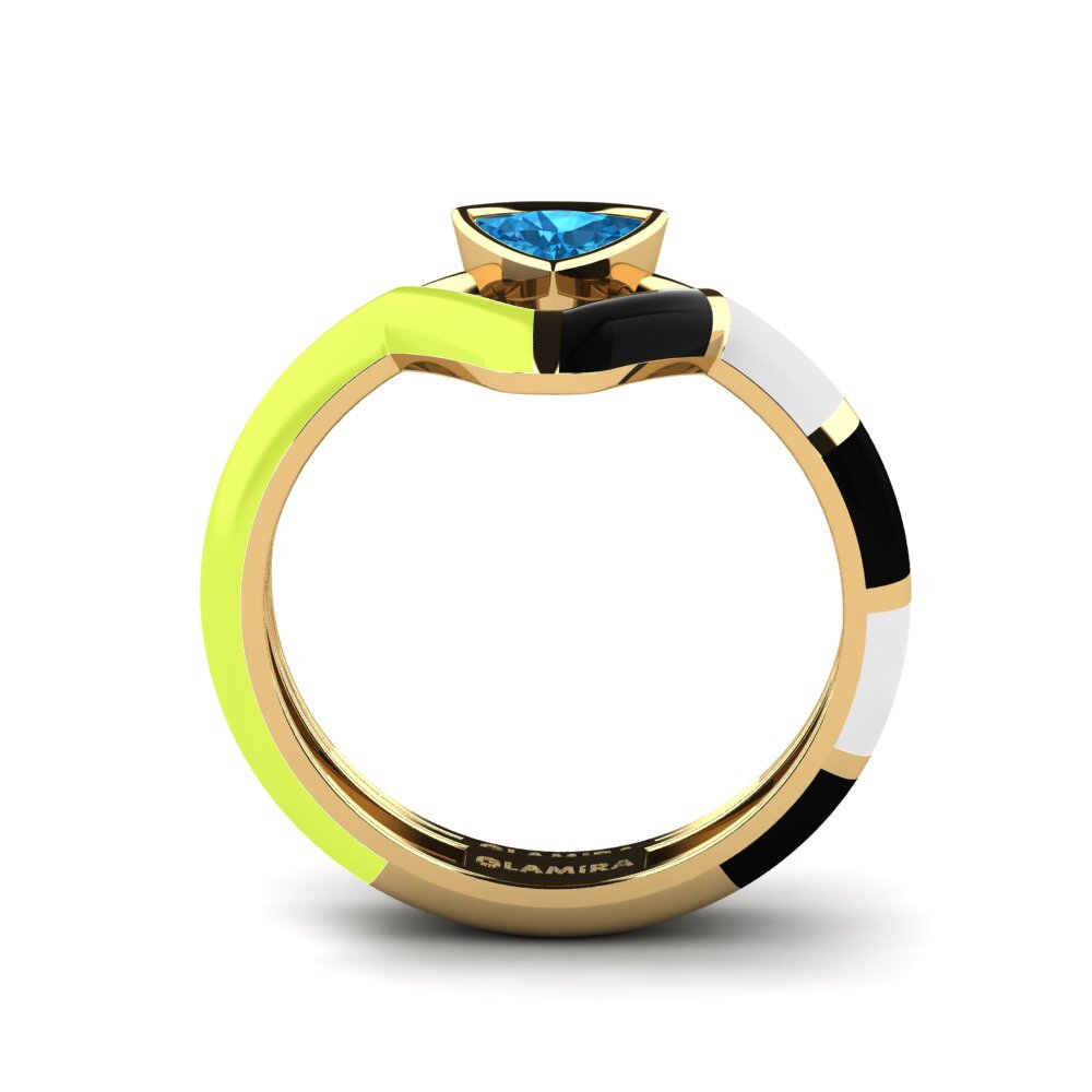 Blauer Topas Stapelbarer Ring Tranglo SET