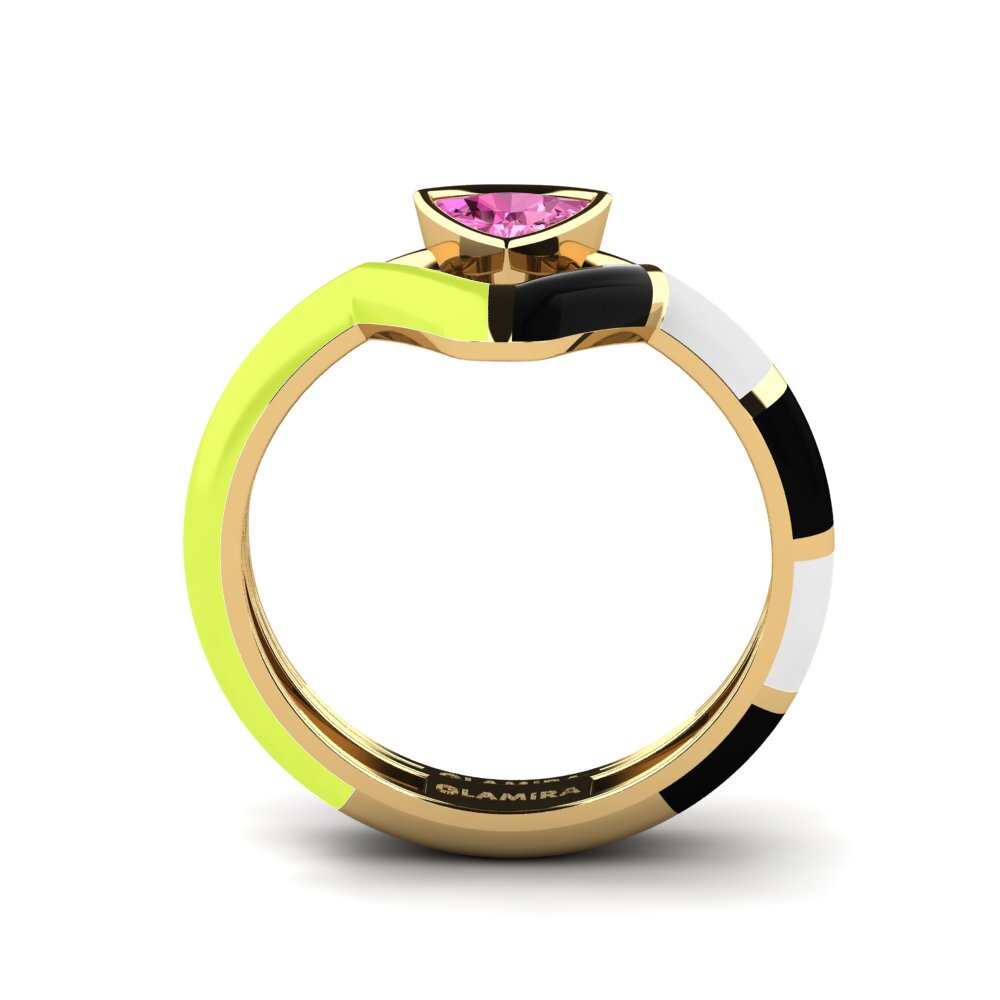 Rosa Topas Stapelbarer Ring Tranglo SET