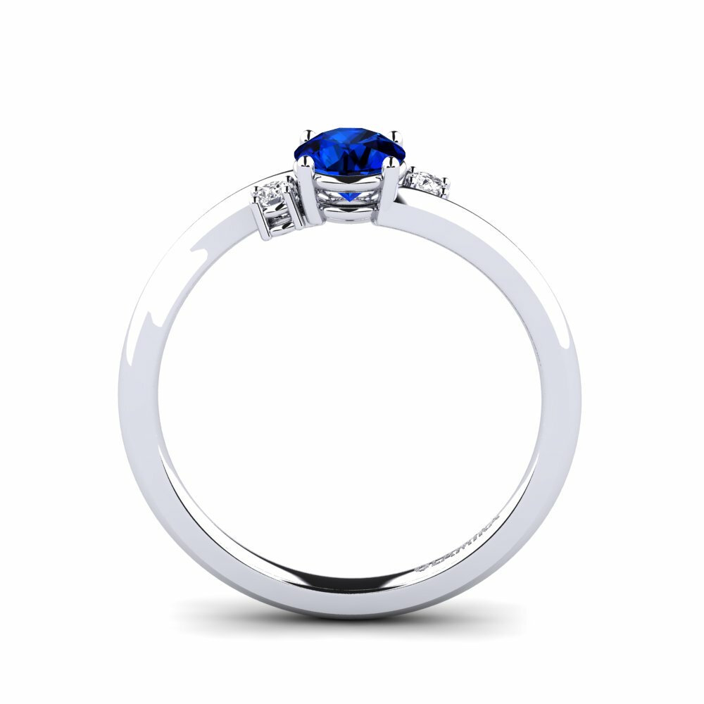 Sapphire (Lab Created) Engagement Ring Tranquill