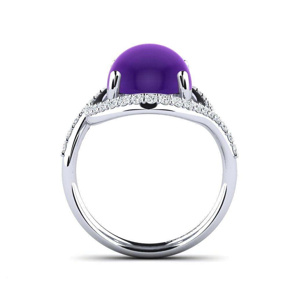 Améthyste Cabochon Bague Trante