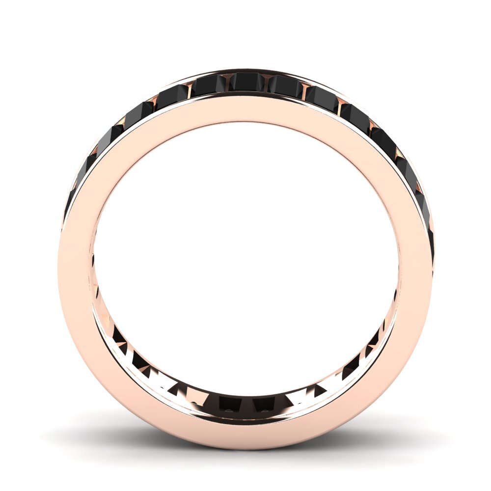18ct Rose Gold Black Diamond Ring Travis