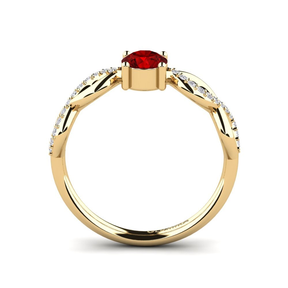 Ruby (Lab Created) Engagement Ring Tredd