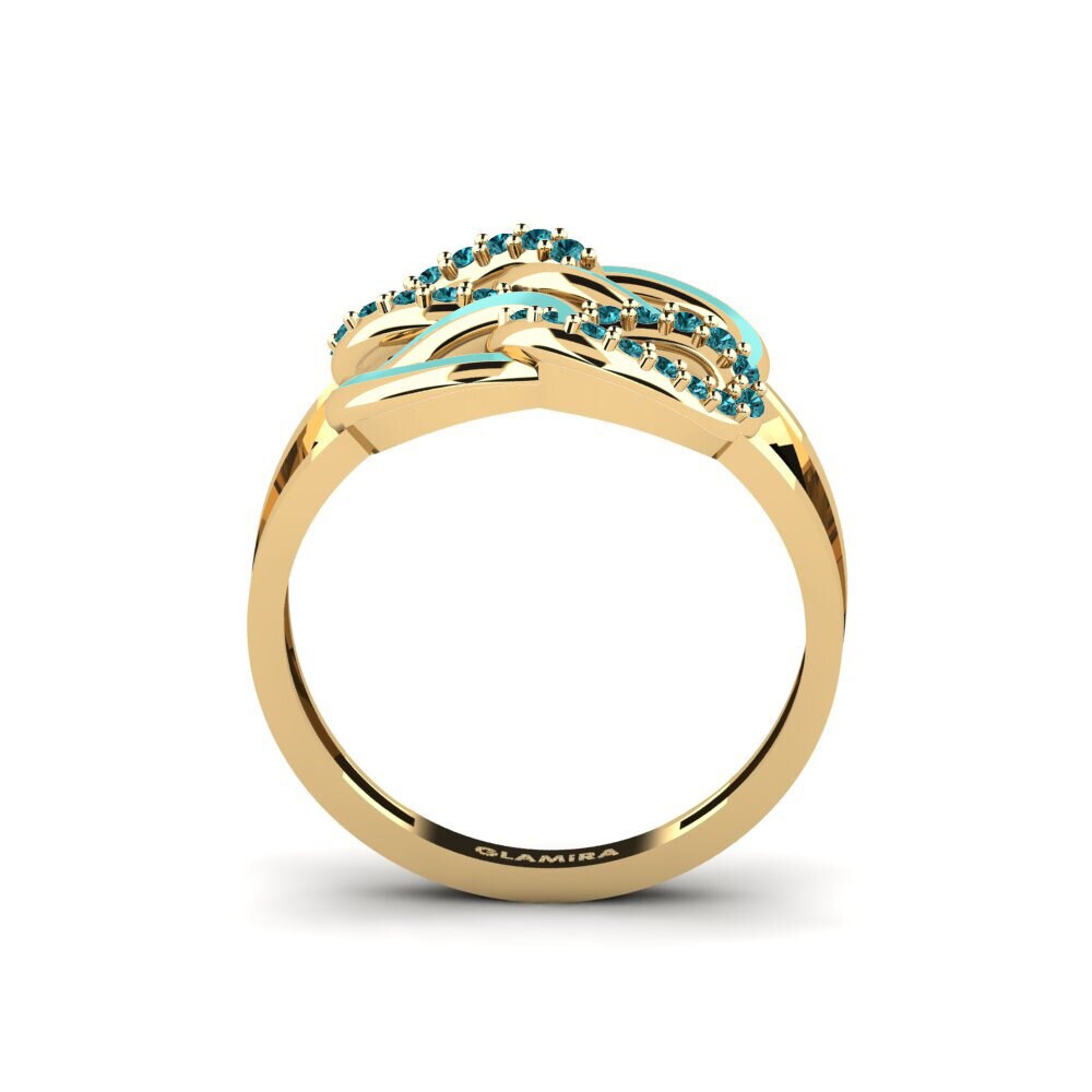 Diamante Azul Anel Tresna