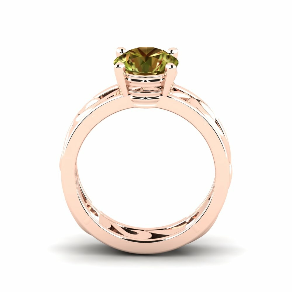 14ct Rose Gold Round Sultan Stone Engagement Ring Tricia