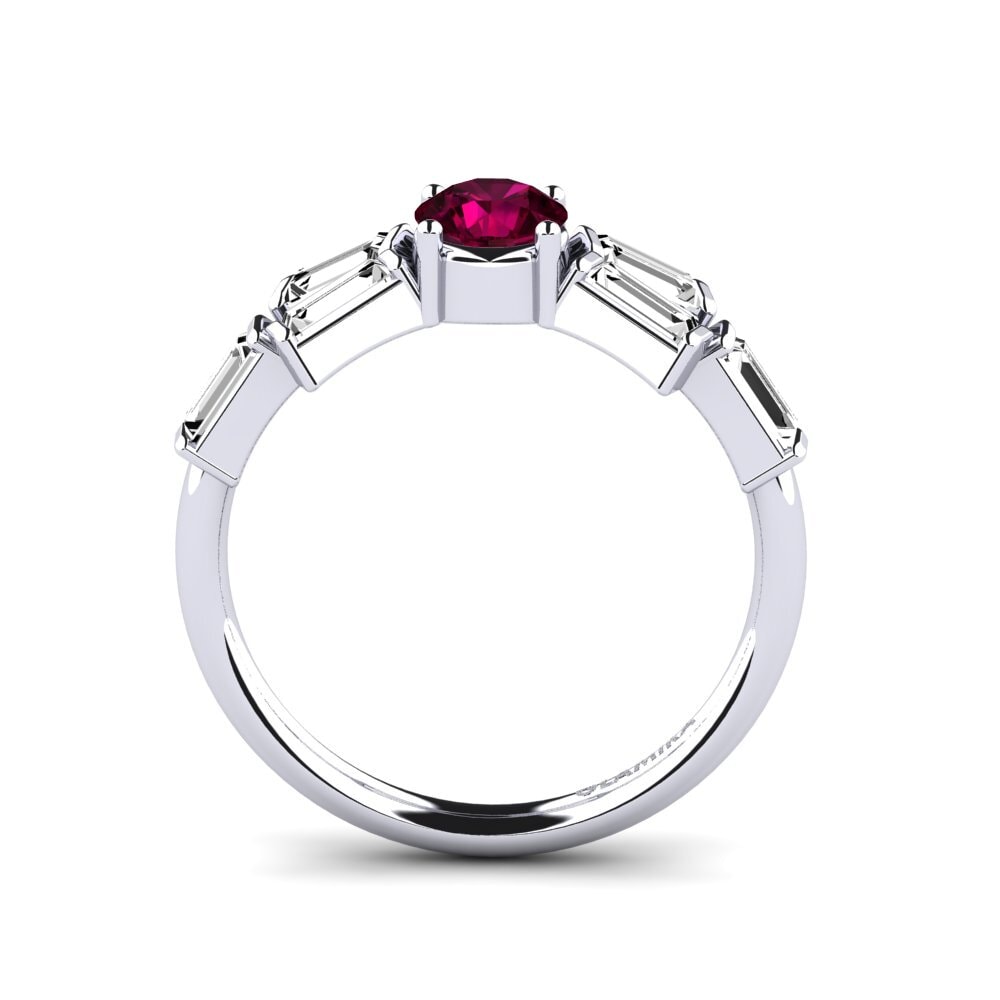 Granate Rhodolite Anillo de compromiso Trier