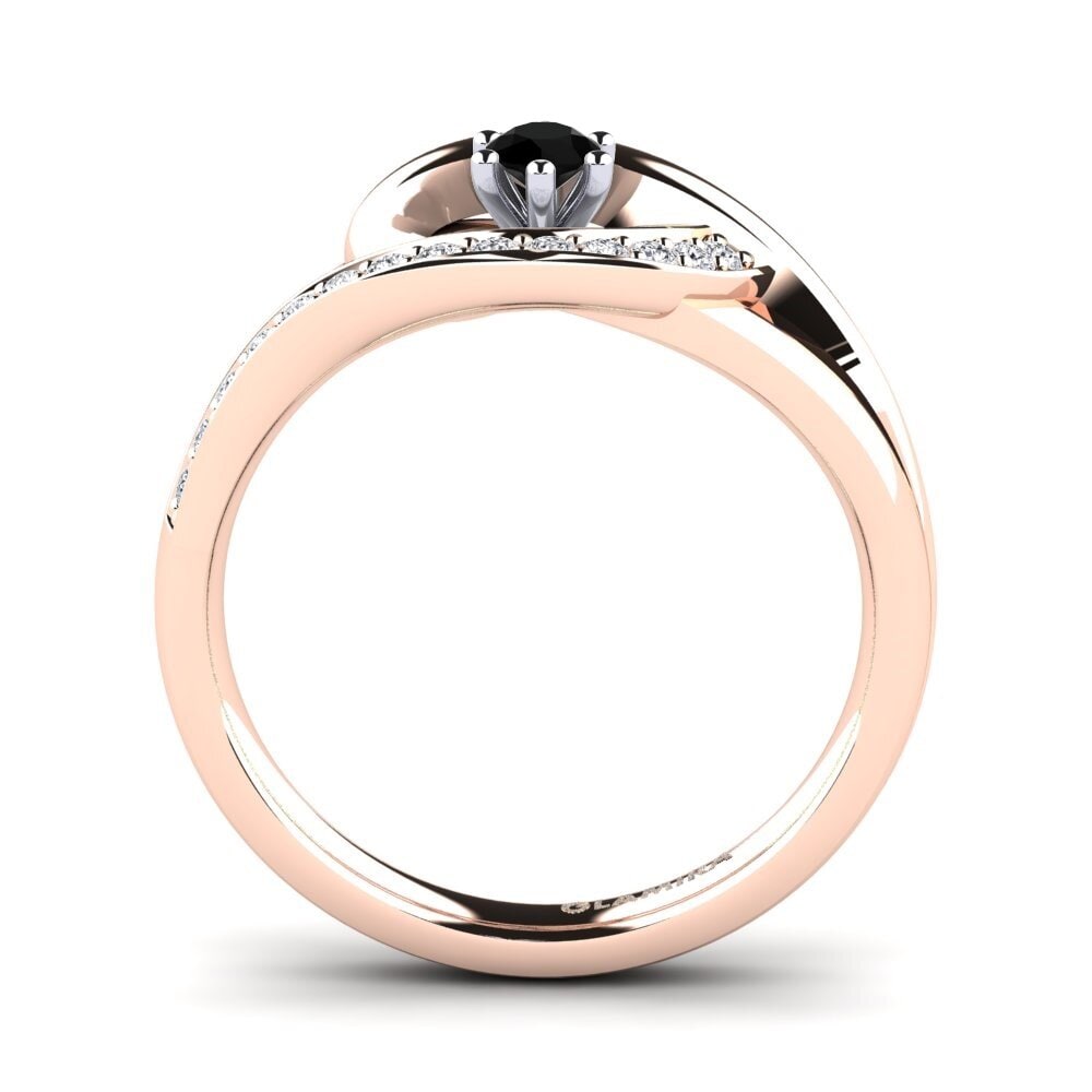 Black Diamond Engagement Ring Trina 0.1 crt